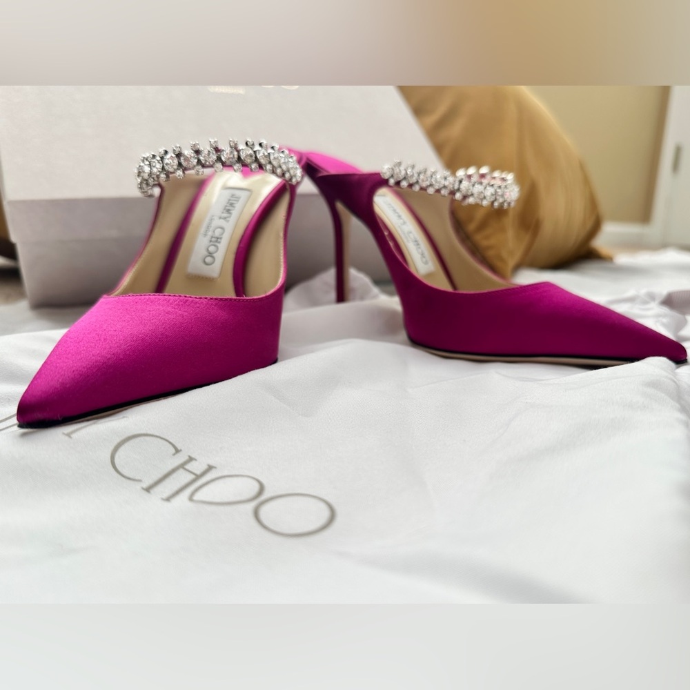 Jimmy Choo Fuchsia Embellished Heels